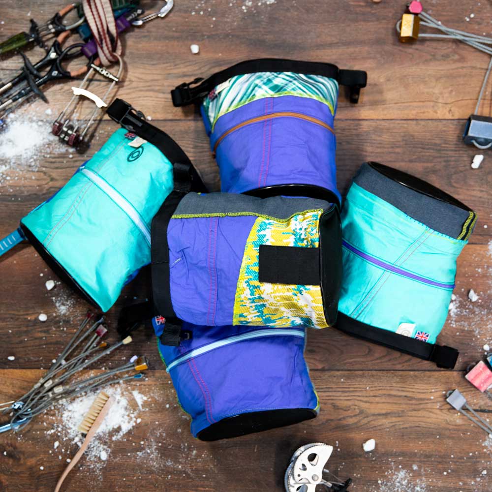 Upcycling Rice Bags into Chalk Bags for Bouldering