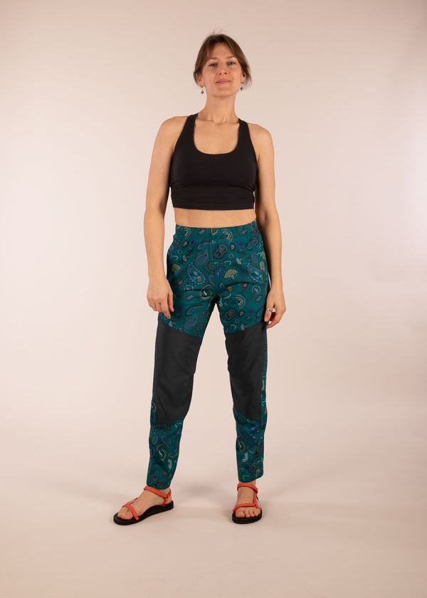 3RD ROCK Hiro light rock climbing & outdoor trousers - Jess is 5ft 8” with a  29" waist, 38" hips & a 32.5" inseam and is wearing a size 28RL.