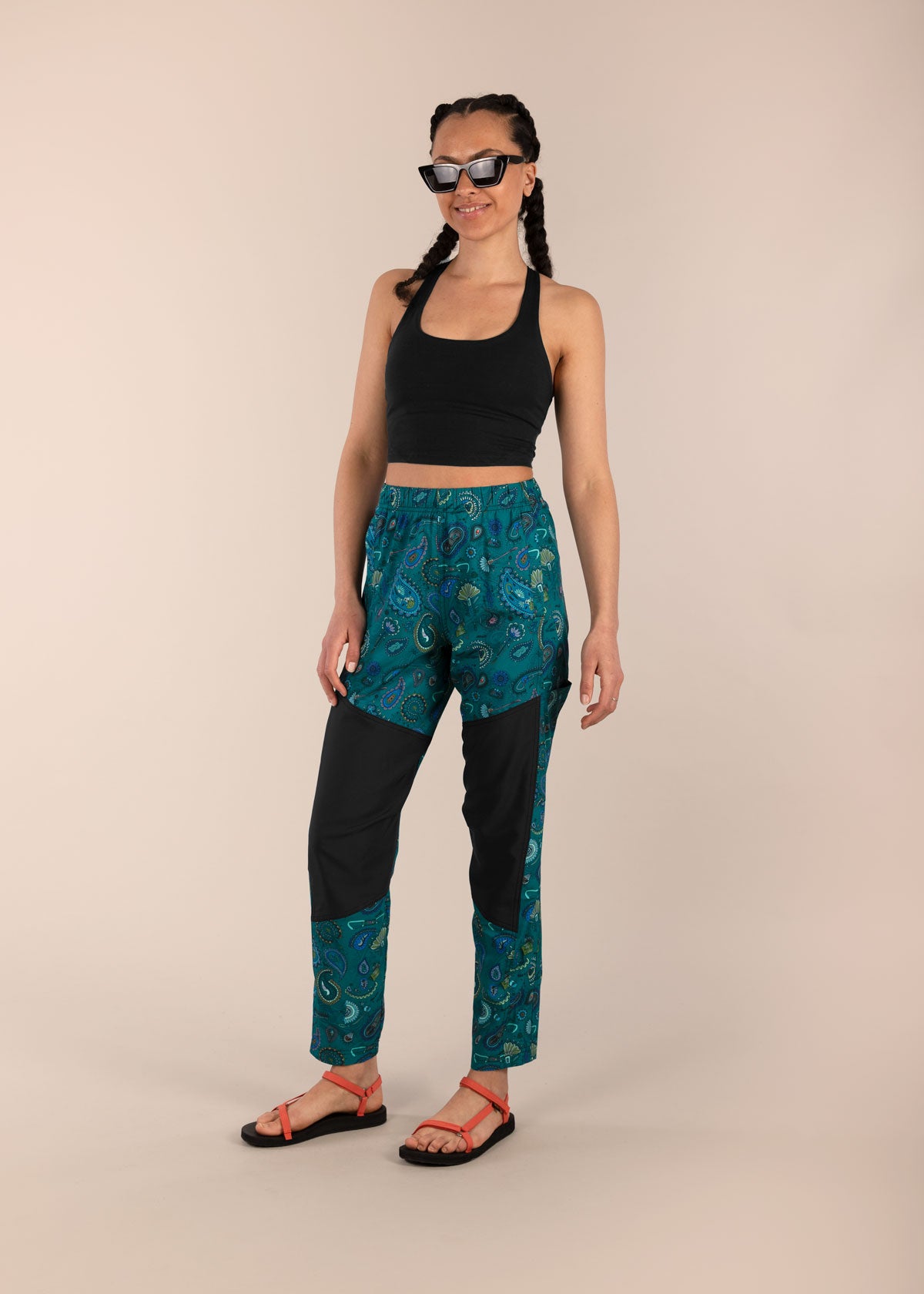 3RD ROCK high performance outdoor trousers - Aaliyah is 5ft8" with a 26" waist, 35" hips & a 33" inseam and is wearing a size 26RL.