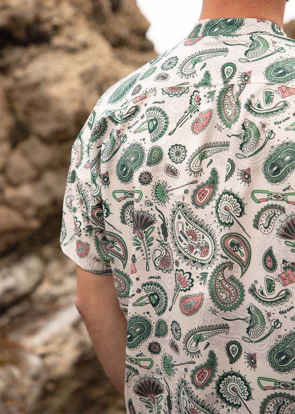 3RD ROCK paisley rock climbing shirt