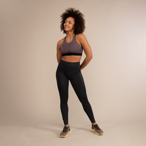 TITAN BLACK LEGGINGS | Recycled Leggings | 3RD ROCK Clothing -  Kendal is 5ft 7 with a 28